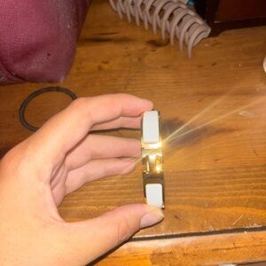 Gold and White Bracelet